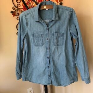 J. Jill Denim Shirt in Blue XS petite